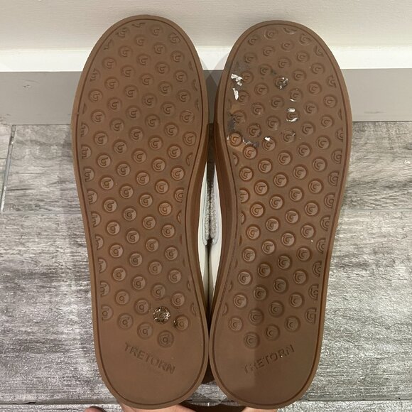 Tretorn Women Mixed Double Low Top Sneaker US Size 8 WHITE/ TAUPE - Picture 6 of 8